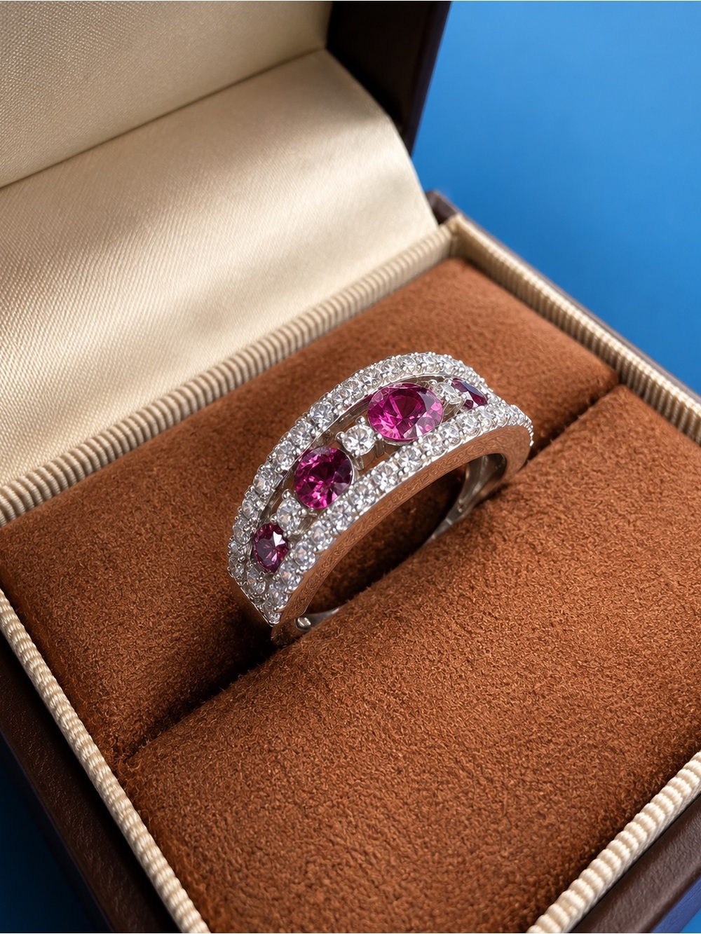 💞925 Silver Ring with Natural Pink Tourmaline Gemstone💞